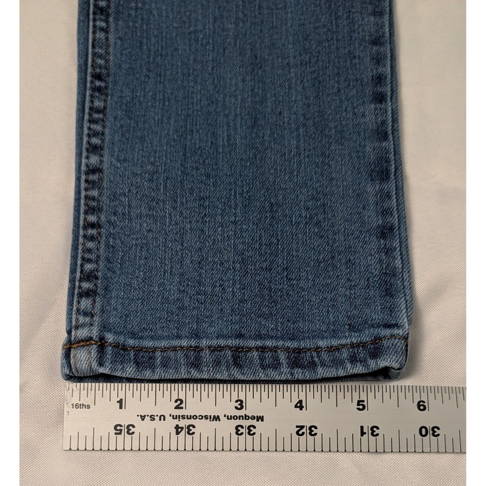 Carhartt Slim Fit Jeans Womens 2 Short Medium Wash Blue Denim Workwear - Picture 10 of 13